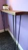 Rustic Scaffold Board Radiator Shelf Side View