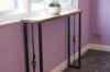 Rustic Scaffold Board Console Table Corner View