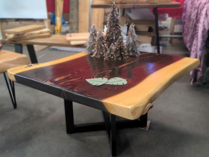 Picture of French Polished Ebonised Sequoia Table