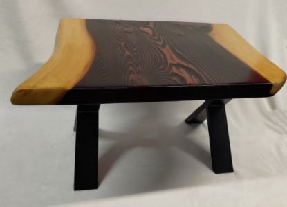 Picture of French Polished Ebonised Sequoia Bench/Table