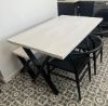 Example with 1 Benches with Seashell Finish (chairs not supplied)